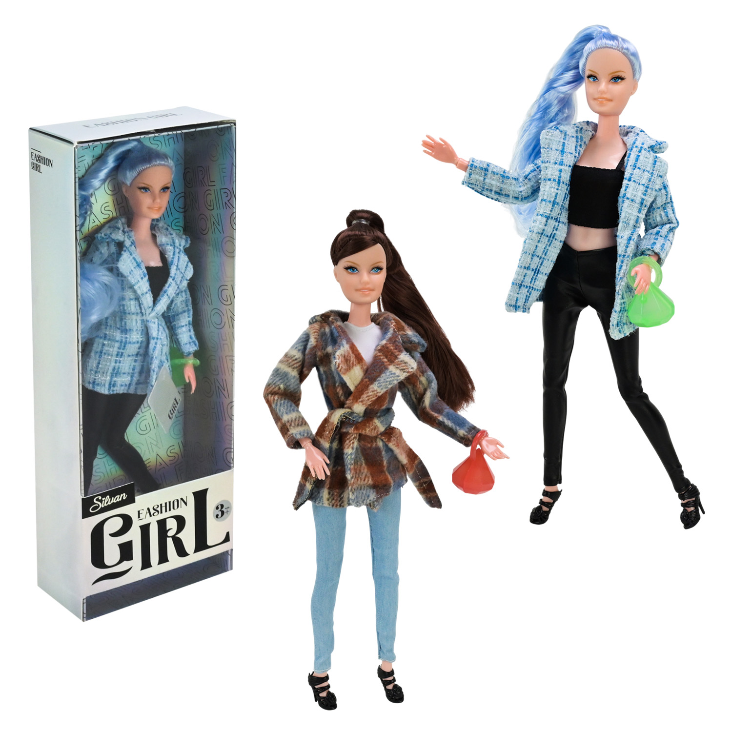 Лялька арт. LY801-A (120шт/2) мікс 2 види, у зимовому вбранні короб. 12*6*33см