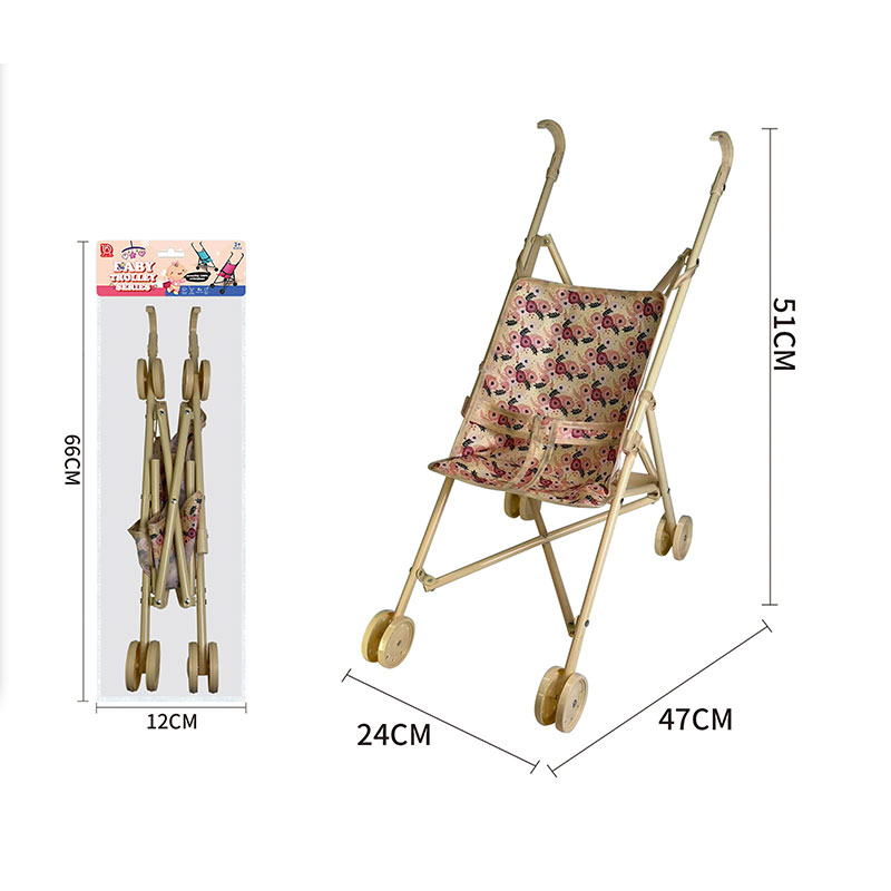 Візочок арт. 968-23 (72шт)  тростинка пластик, р-р іграшки 47*24*51 см,  12*10*66 см