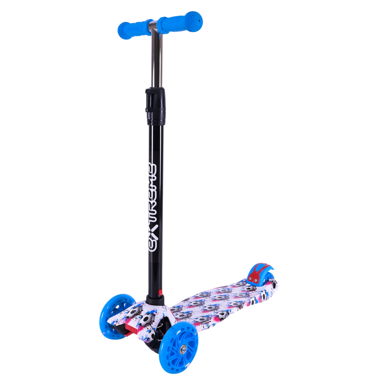 Самокат дитячий 4-х коліс. арт. SC25223 (10шт) MAXI, колеса PU світяться, 5 кольорів мікс, пакет