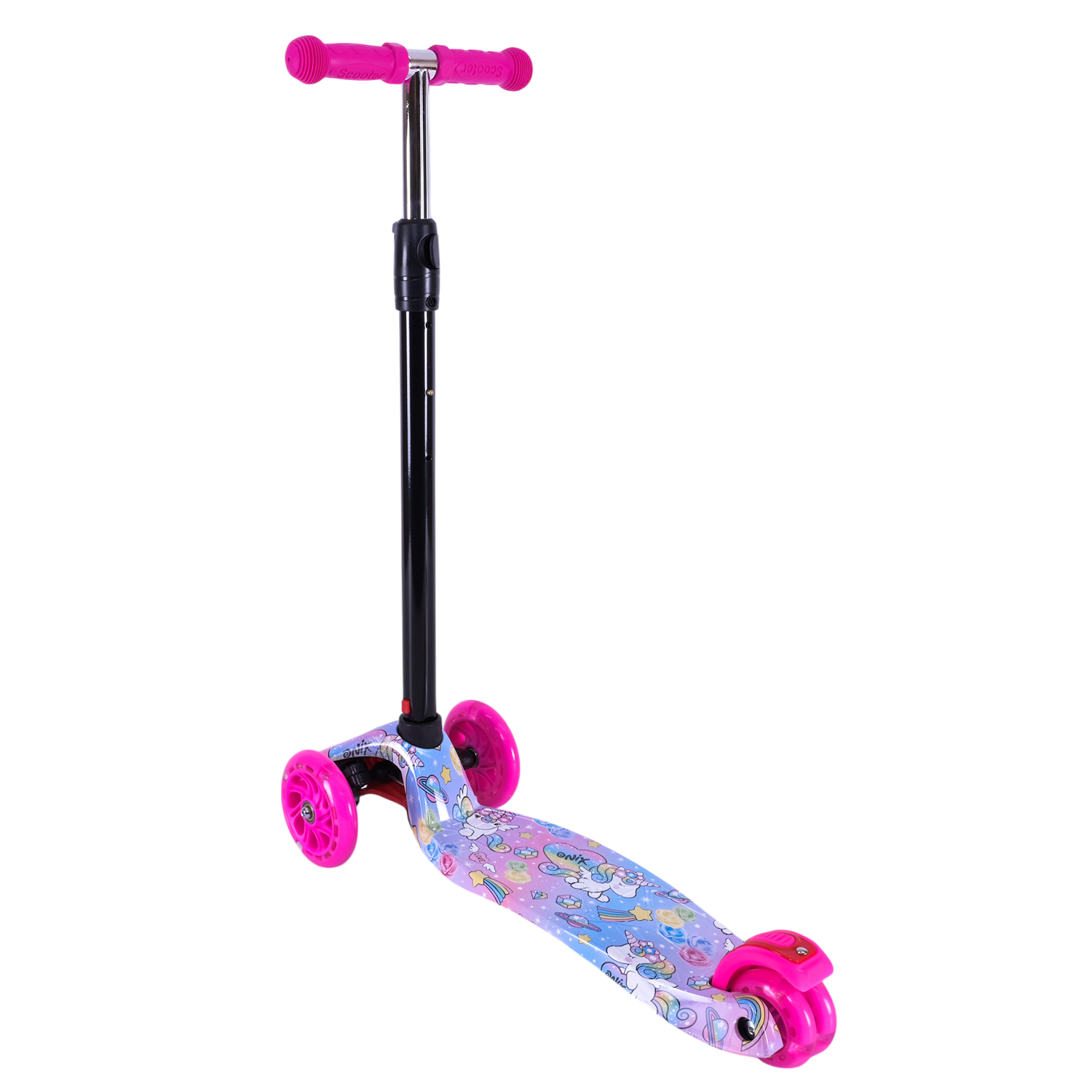 Самокат дитячий 4-х коліс. арт. SC25223 (10шт) MAXI, колеса PU світяться, 5 кольорів мікс, пакет