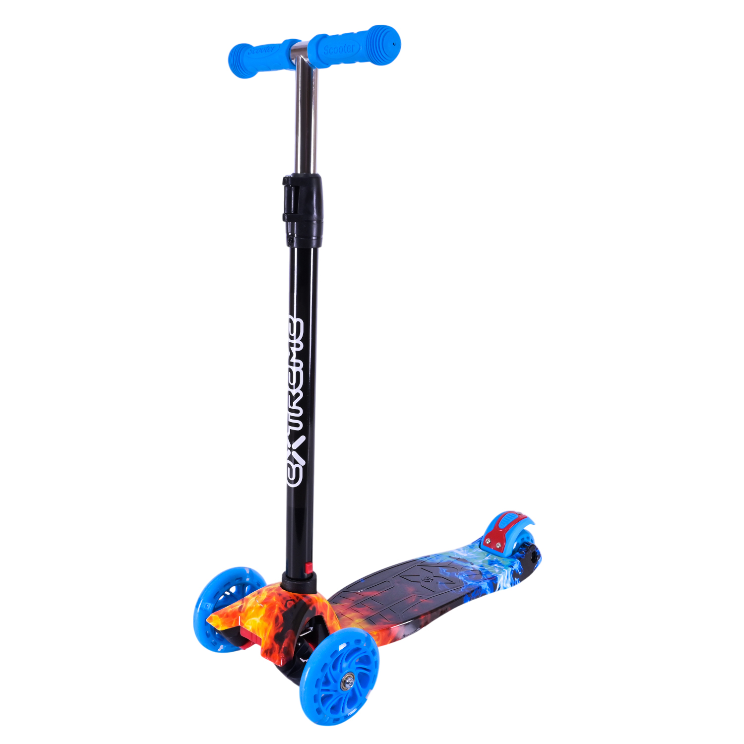 Самокат дитячий 4-х коліс. арт. SC25223 (10шт) MAXI, колеса PU світяться, 5 кольорів мікс, пакет