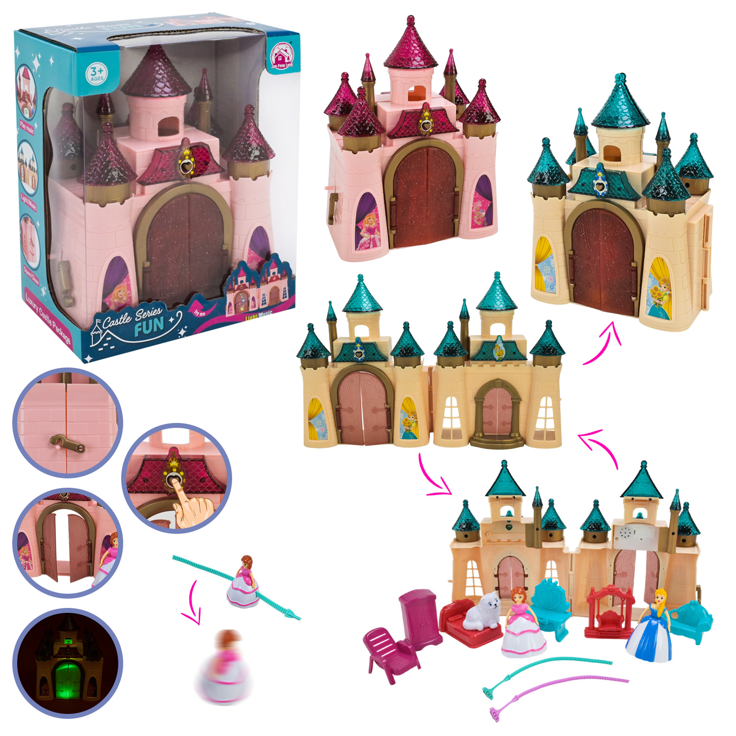 Замок арт. CB688-37/CB688-39 (60шт/2) мікс видів, аксес 2 види, короб. 17,5*11*22см