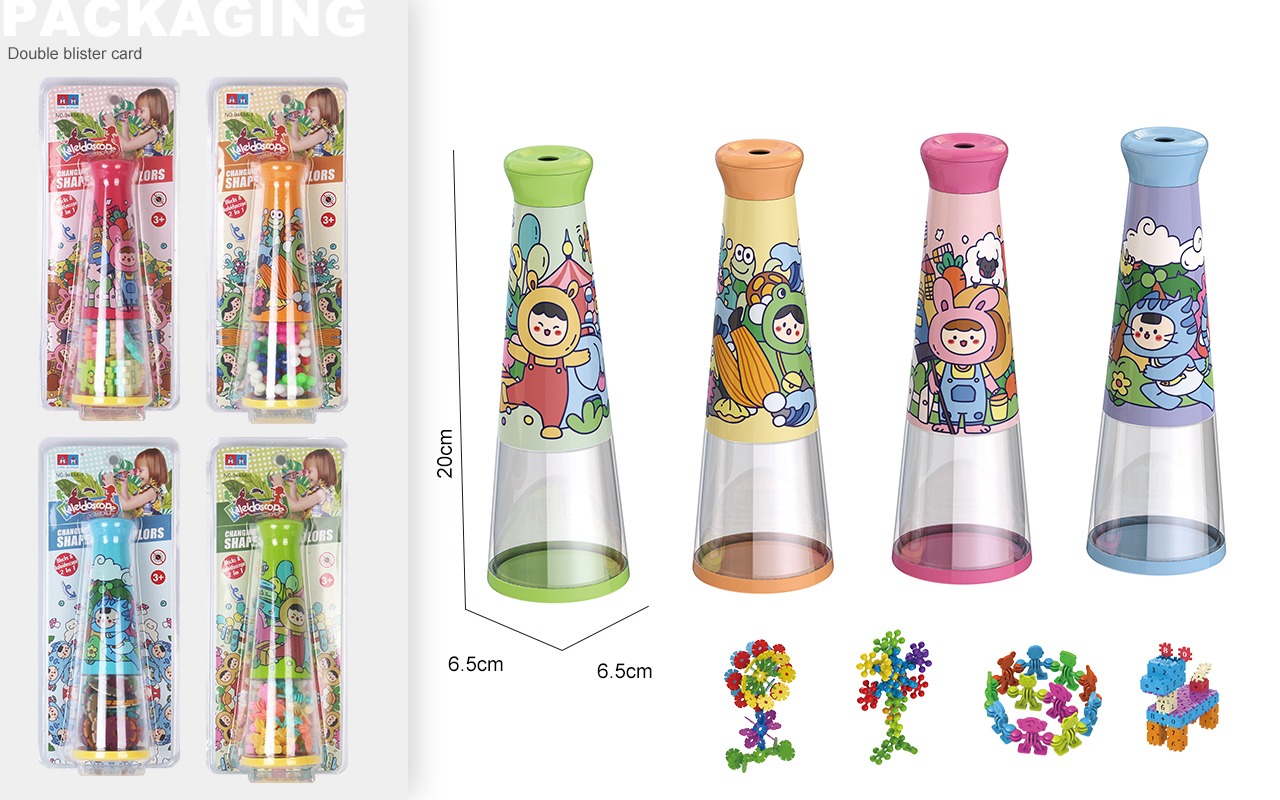 Калейдоскоп арт. 9449A-1 (96шт/2) р-р 6,5*6,5*20см, 4 види мікс, планшет см.