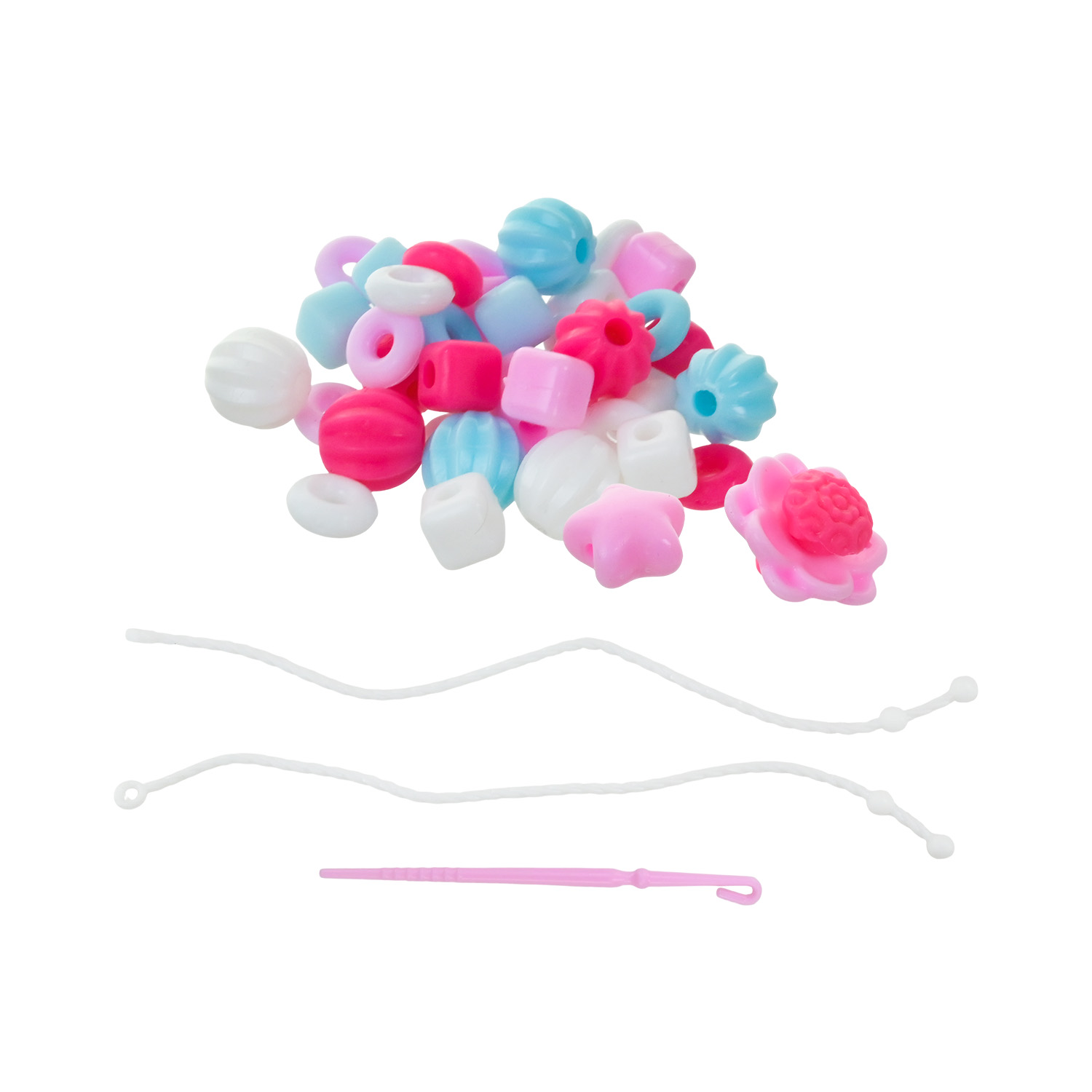 Аксесуари для дівчат арт. TS0302 (36шт) набір для створення браслетів, силіконові бусини, резиночки, крючок, 9 шт в д.б. ціна за 1 шт дисп.бокс. 35*35*6