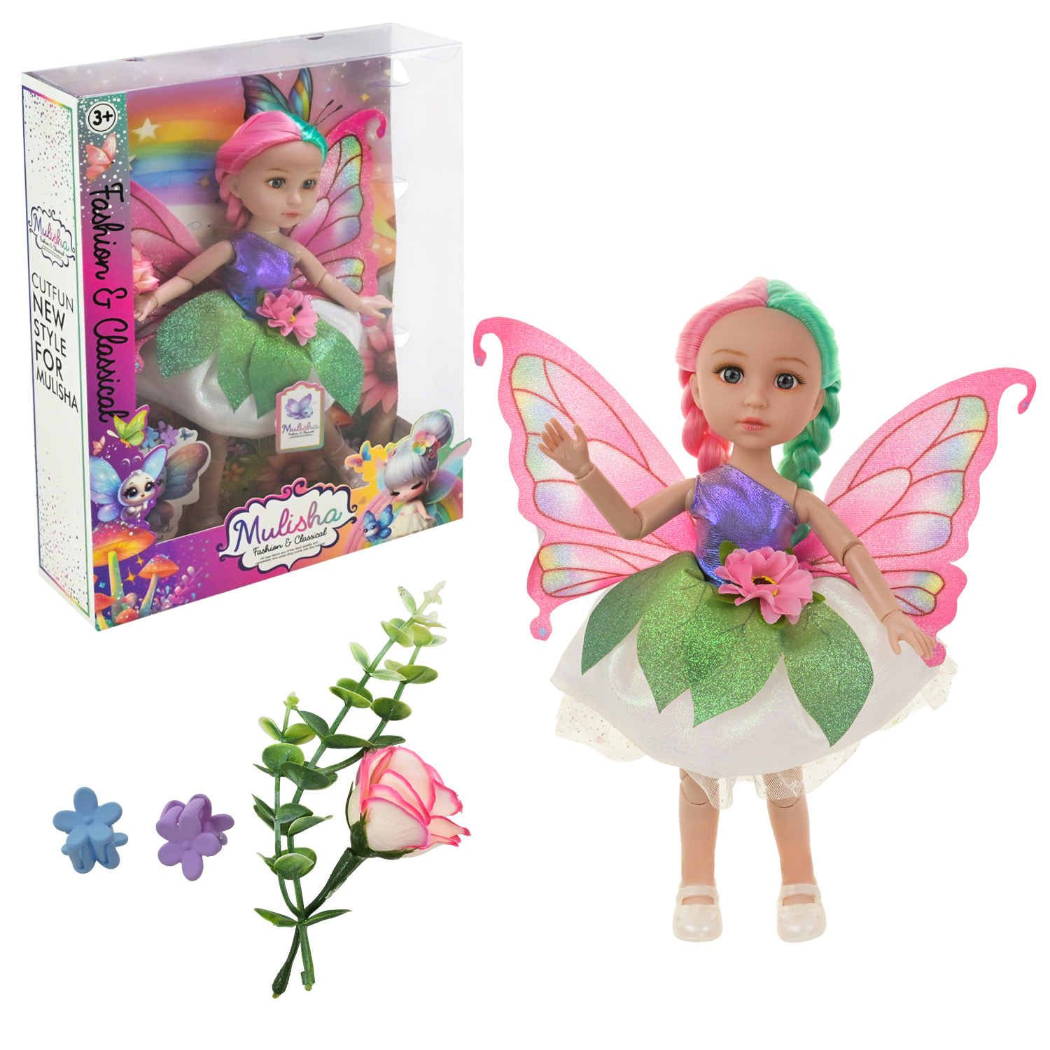 Лялька арт. QJ198D (48шт/2)  фея-метелик, р-р ляльки 31 см короб. 26,5*7,5*33см