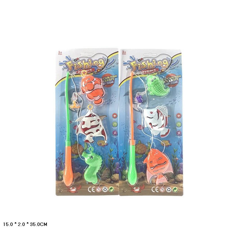 Рибалка арт. 2107-2108 (240шт/2) 2 види мікс, вудка, 3 рибки,  планшет 15*2*35см.