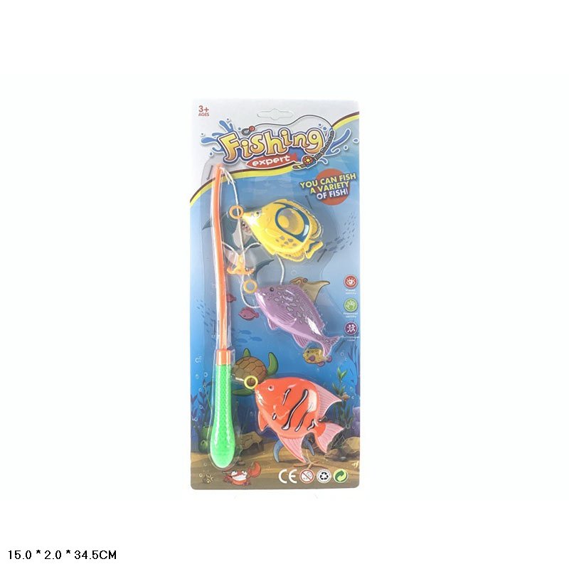 Рибалка арт. 2104 (240шт/2) вудка, 3 рибки,  планшет 15*2*34,5см.
