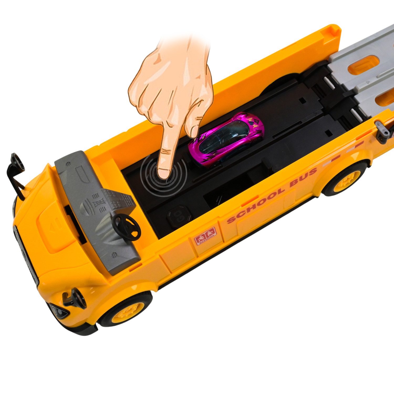 Ігровий набір арт. 8901 (18шт/2) автобус,машинки метал,трамплін, у коробці 41*30*14,5см