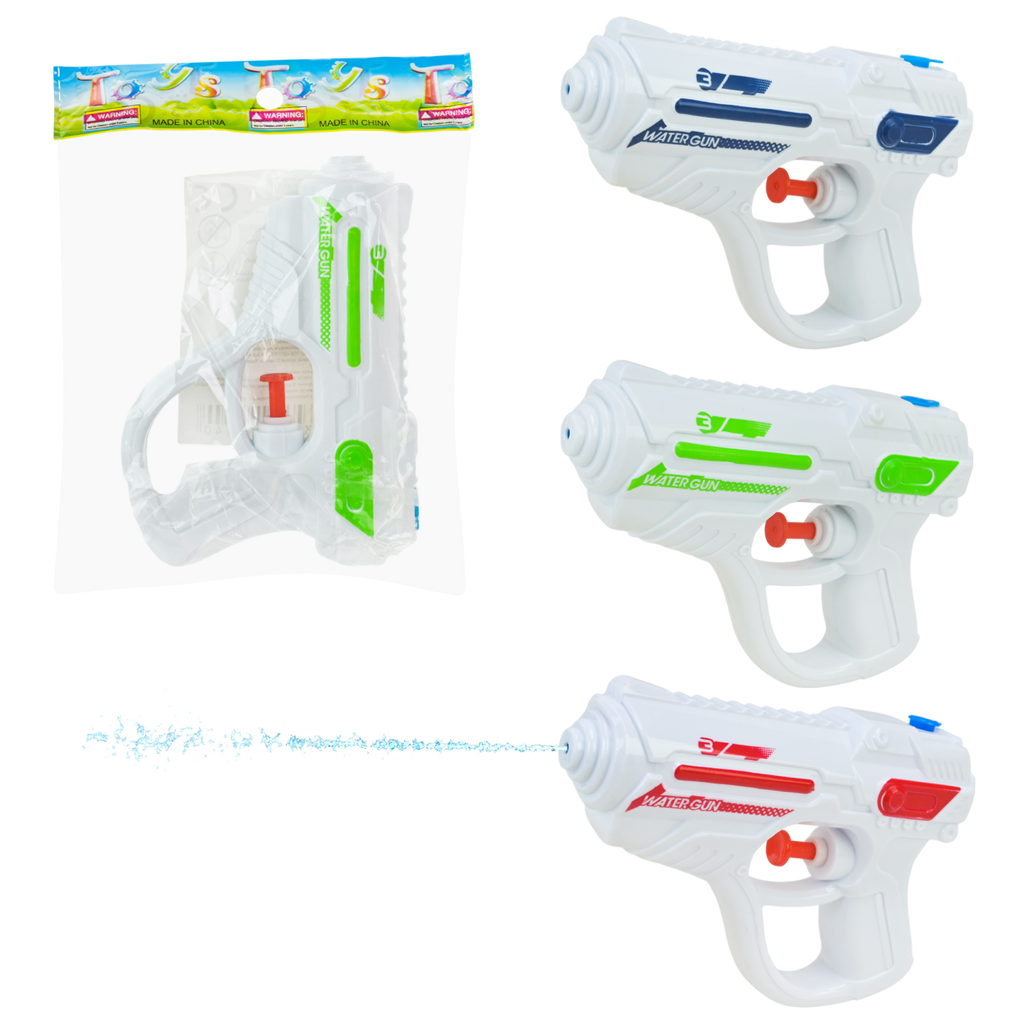 Водний пістолет арт. 8012A (720шт/2)  3 кольори, у пакеті 16*3*12,5 см