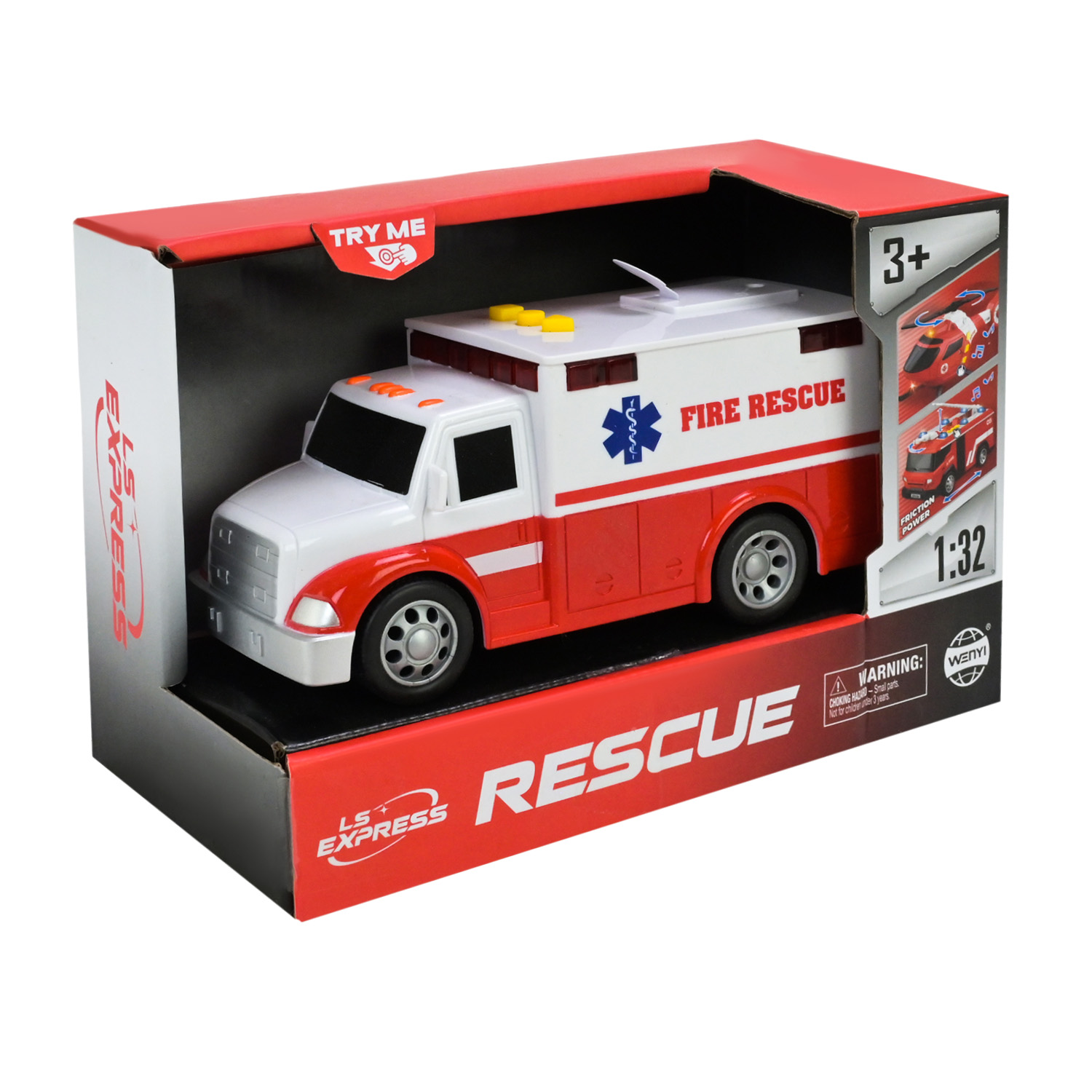 Машина батар. арт. WY1109A (96шт) "Пожежна охорона" світло,звук,у короб.18,8*8,5*12,5см