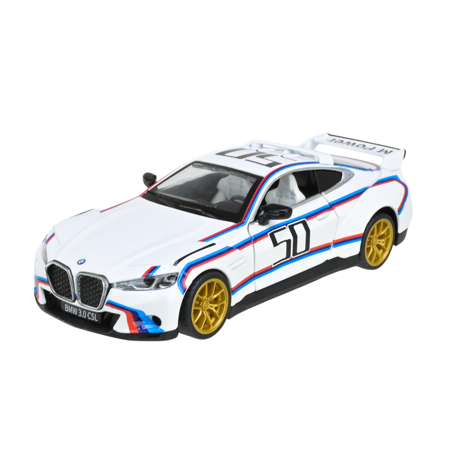 Машина металл 68732A (48шт/2) "АВТОПРОМ",1:34 "BMW 3.0 CSL",батар, свет,звук,откр.двери,в коробке 18*9*8 см