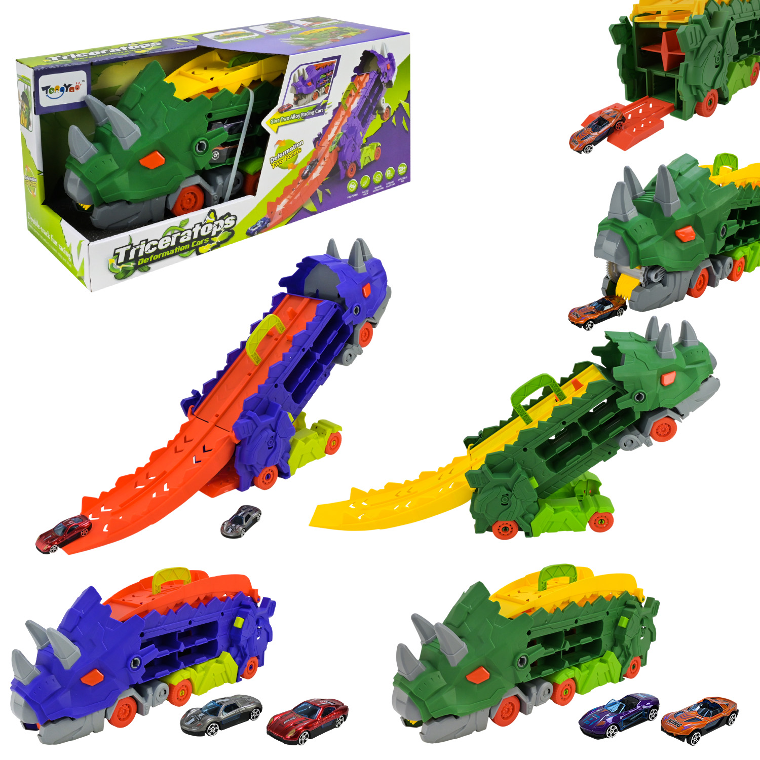 Трейлер арт. ZS-222 (16шт/2) 2кольора,2 машинки, у кор. 46*16*21см