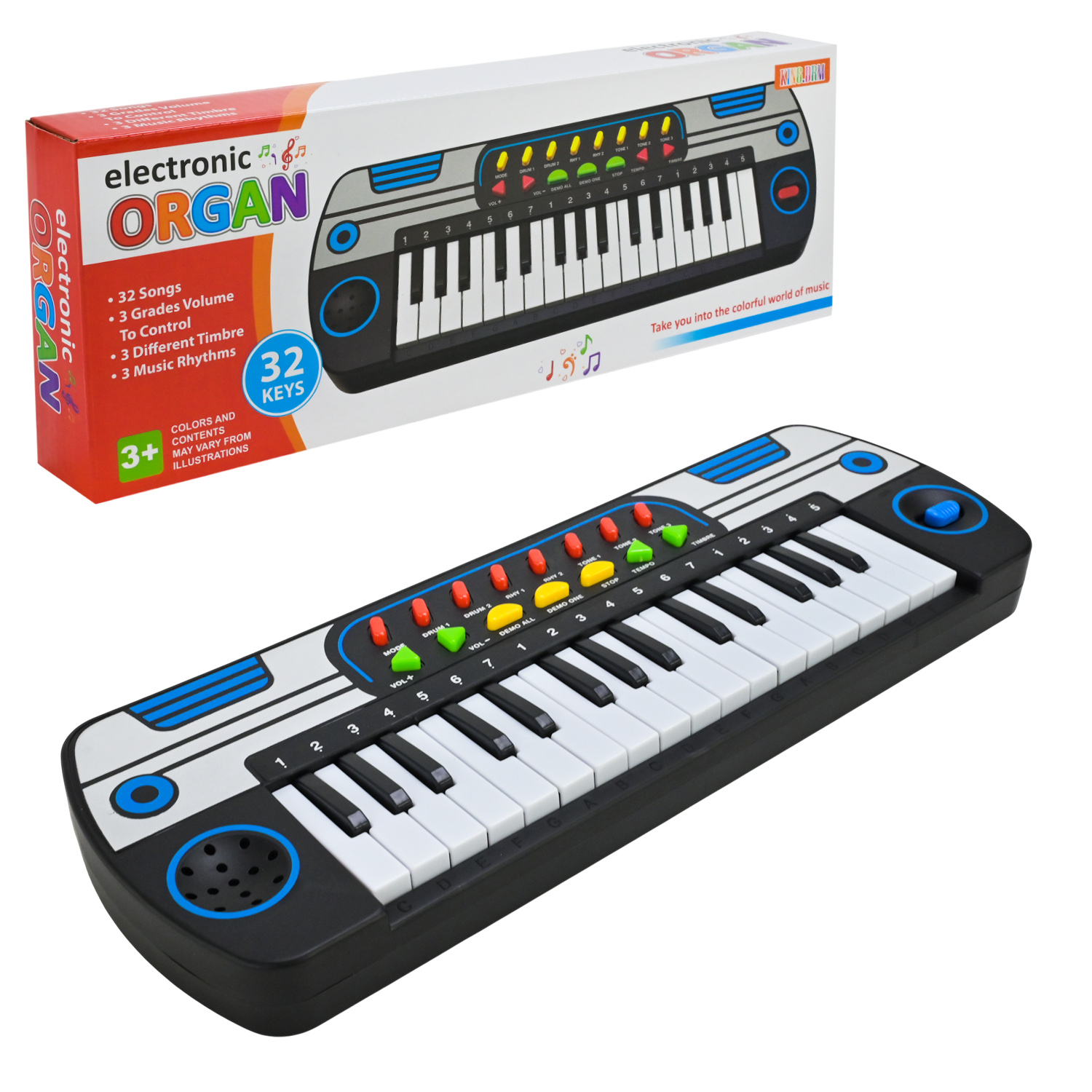 Піаніно арт.BD-9930 (120шт/2)  батар., 32 клавіши, 3 тембри, 3 ритми, 25 демо-мелодій,р-р 30,7*10,7*3 см, у короб. 31*4*11,5см