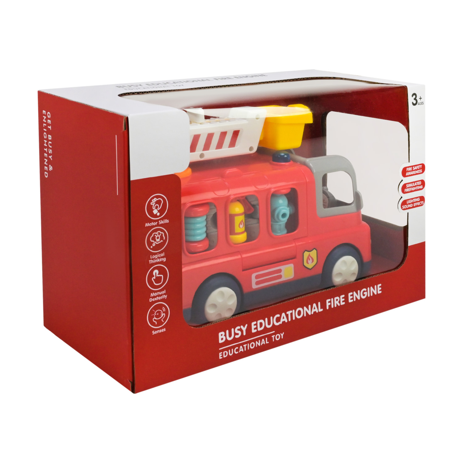 Машинка арт. YL518A (24шт) Пожежна, батар. багатофунціональна,світло, звук у короб. 30*14*20 см