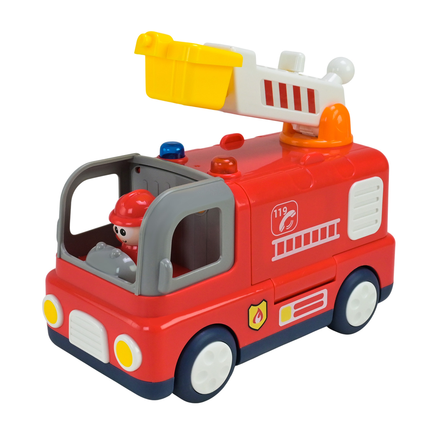 Машинка арт. YL518A (24шт) Пожежна, батар. багатофунціональна,світло, звук у короб. 30*14*20 см