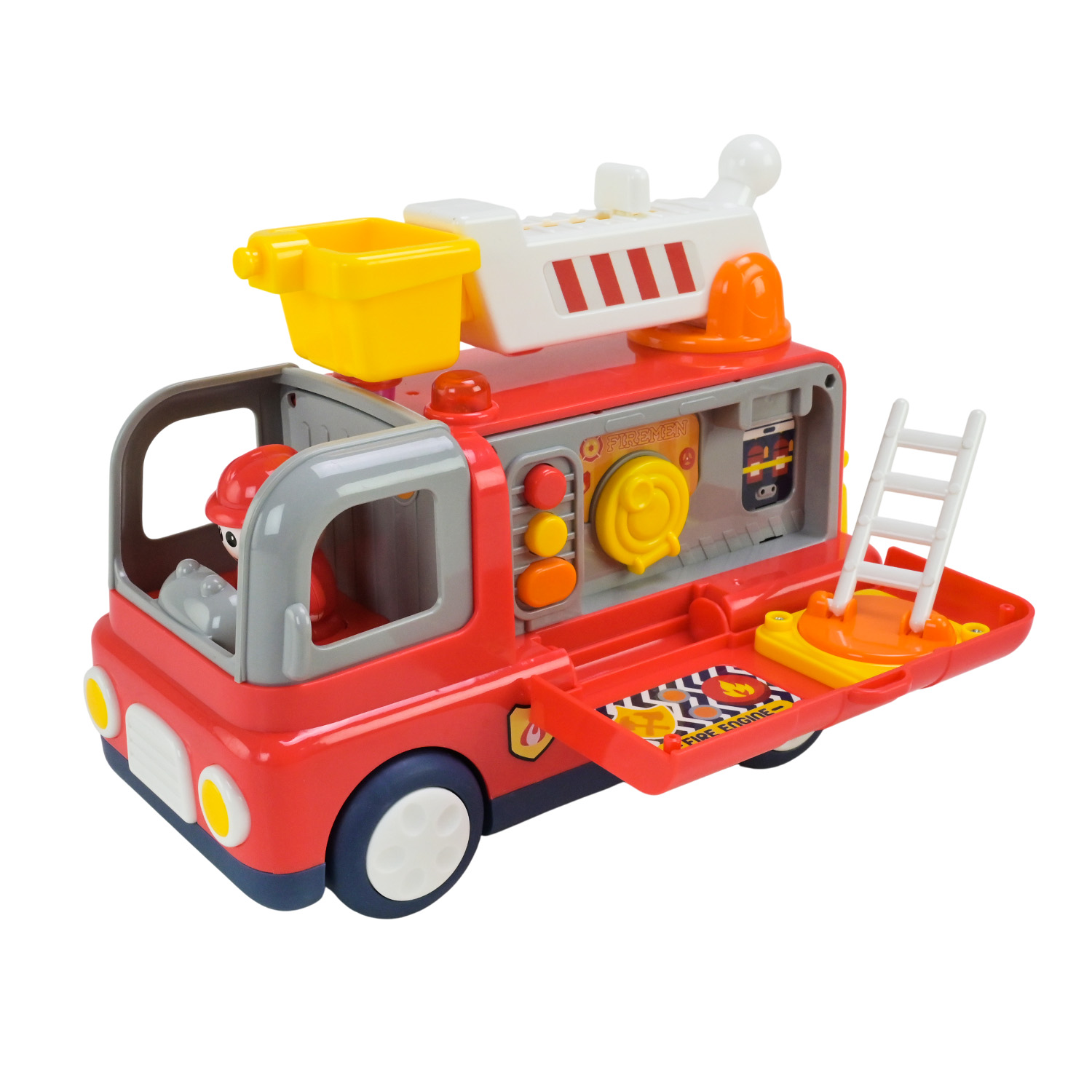 Машинка арт. YL518A (24шт) Пожежна, батар. багатофунціональна,світло, звук у короб. 30*14*20 см