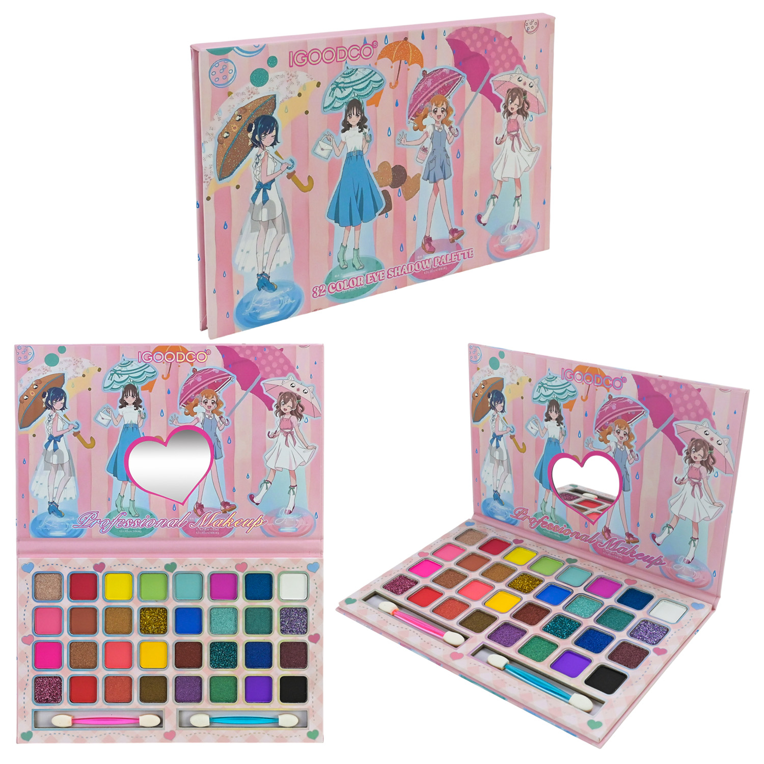 Косметика арт. IG5708 (144шт)   палетка, тіні для повік короб. 21*1*13см