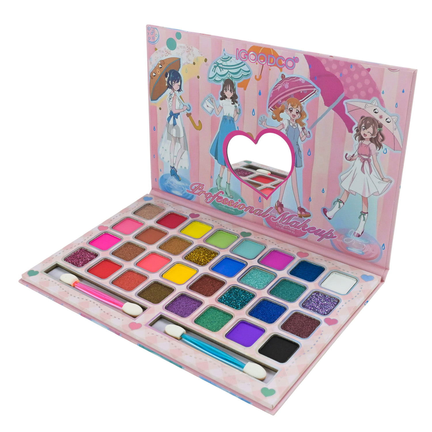 Косметика арт. IG5708 (144шт) палетка, тіні для повік короб. 21*1*13см