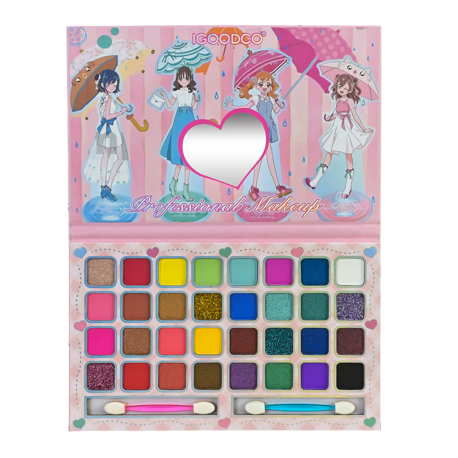 Косметика арт. IG5708 (144шт) палетка, тіні для повік короб. 21*1*13см