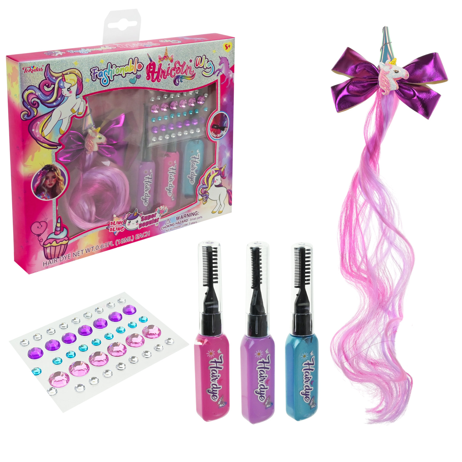 Косметика набір арт. T308 (24шт/4) аксес для волосся. туш для волосся короб. 24*3*20см