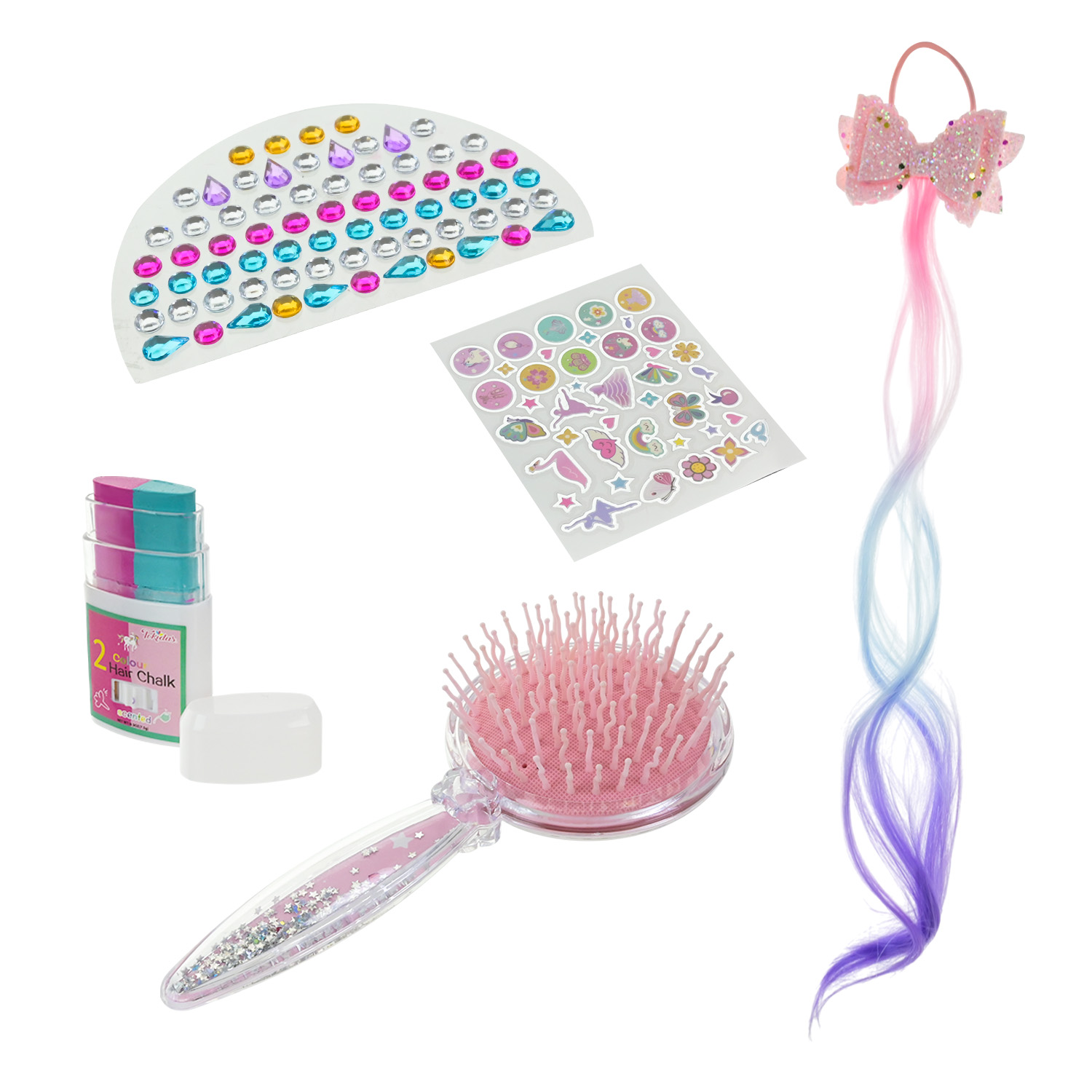 Косметика набір арт. T039BA (24шт/2) гребінець, крейда для волосся, аксес короб. 25*5*28см