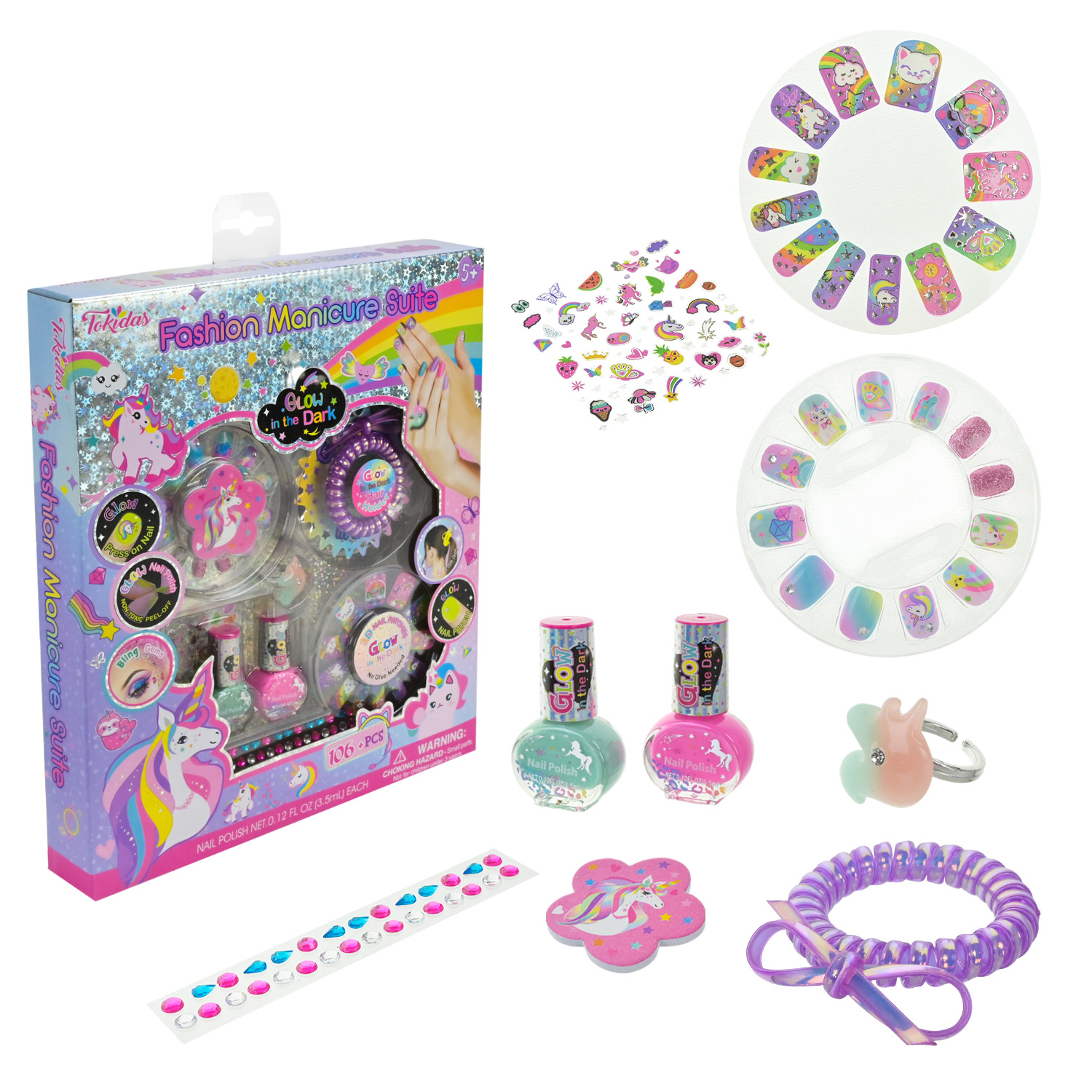 Косметика набір арт. T244GW (24шт/4)  маникюрний набір, аксес короб. 25*5*29см