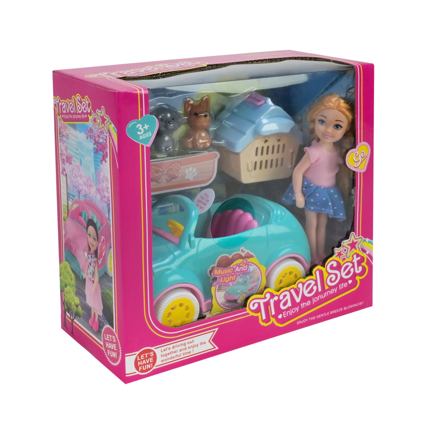 Транспорт для ляльок арт. 588C (64шт/2) батар. світло, звук, колеса крутяться, з лялькою короб. 21*19*10