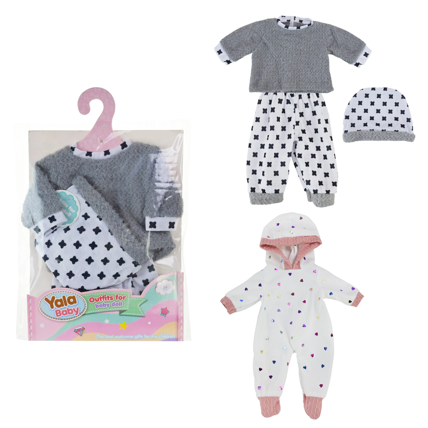 Одяг для ляльок арт. YLC340K/R (120шт)   мікс видів, для ляльки 40 см пакет 19*26 см