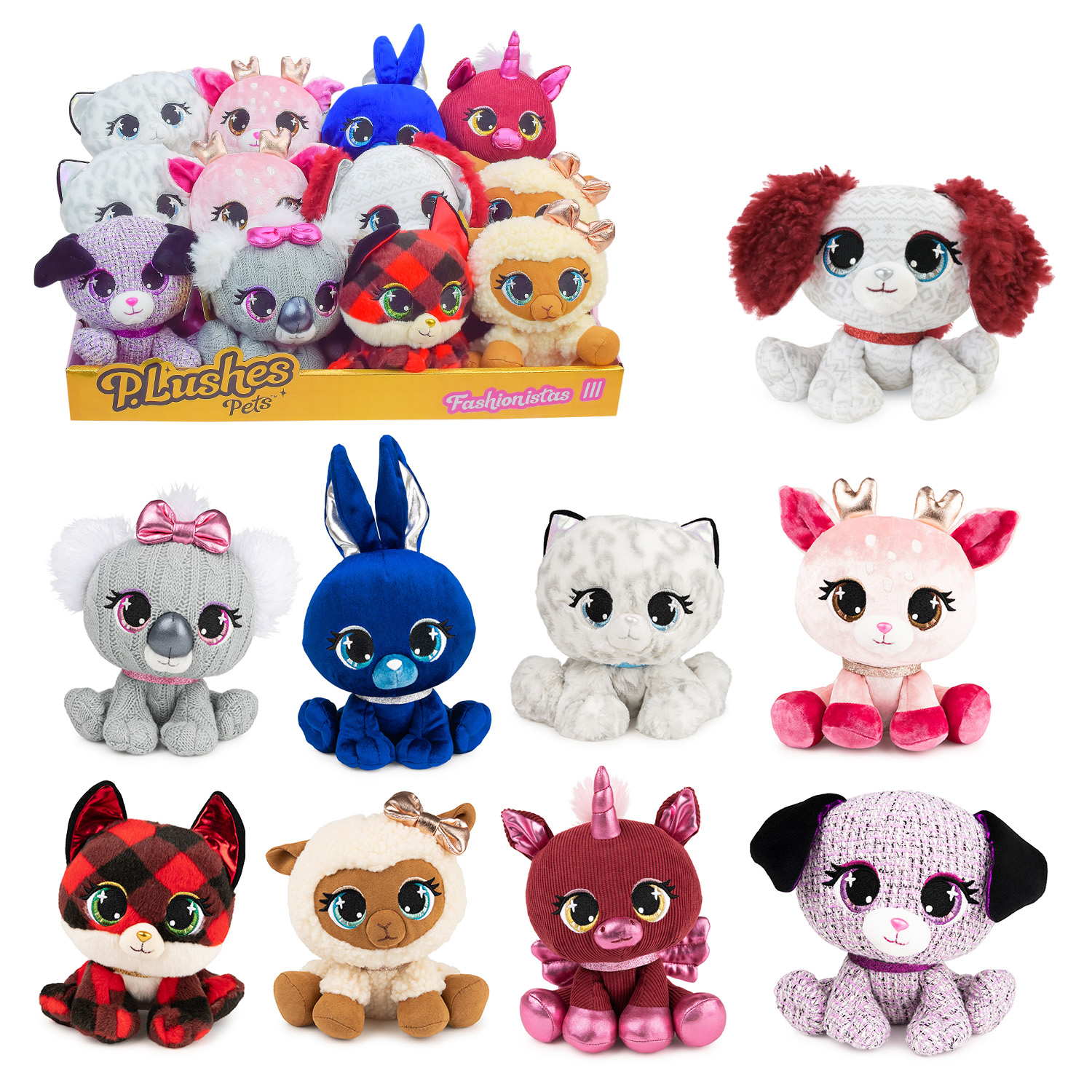 М'яка іграшка арт. 6063130 (12шт) Plushes Pets 15 см, в асорт., 12 шт у дисплеї