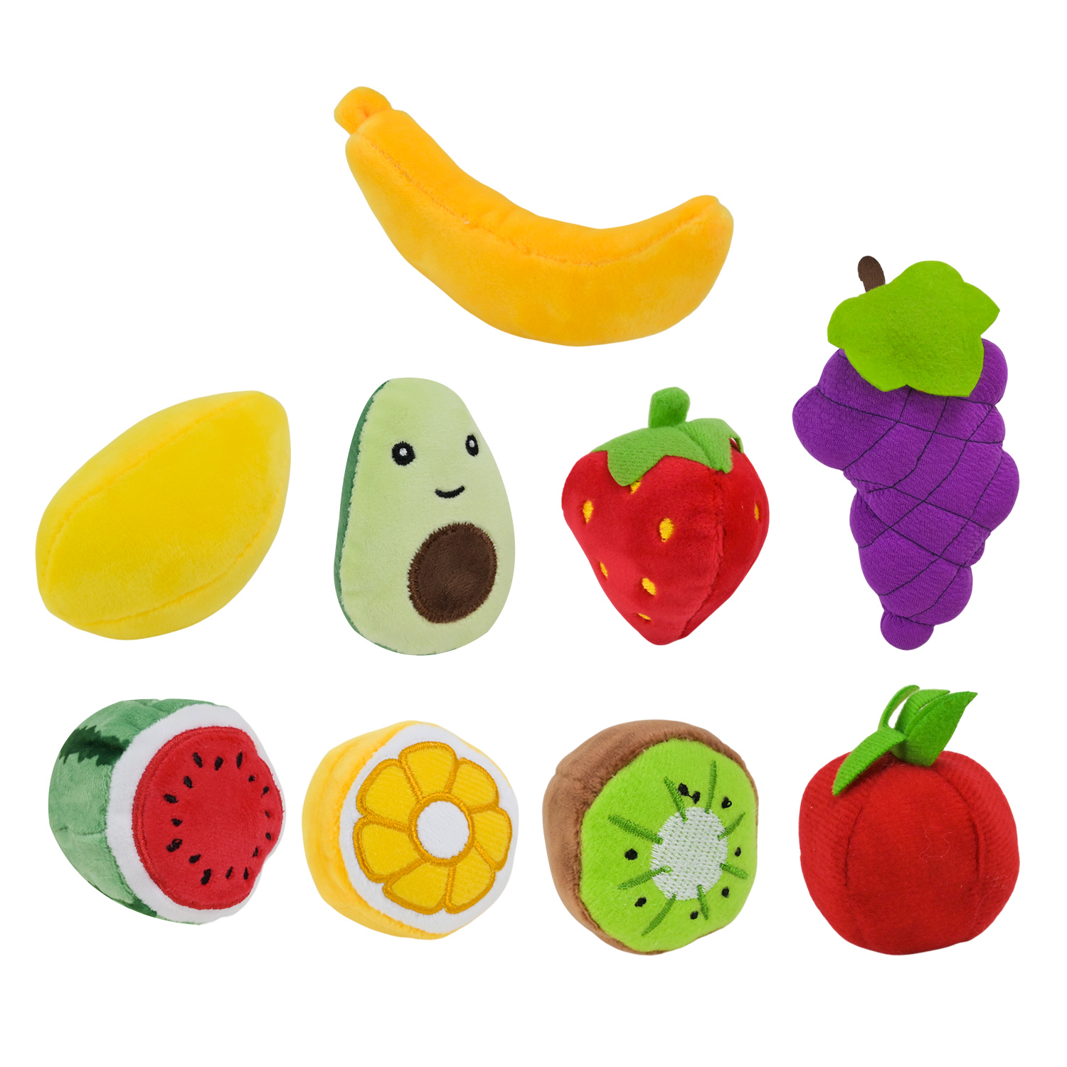 Продукти набір арт. 6348 (24шт/2) м'які продукти, овочі та фрукти короб. 30*5,5*19см