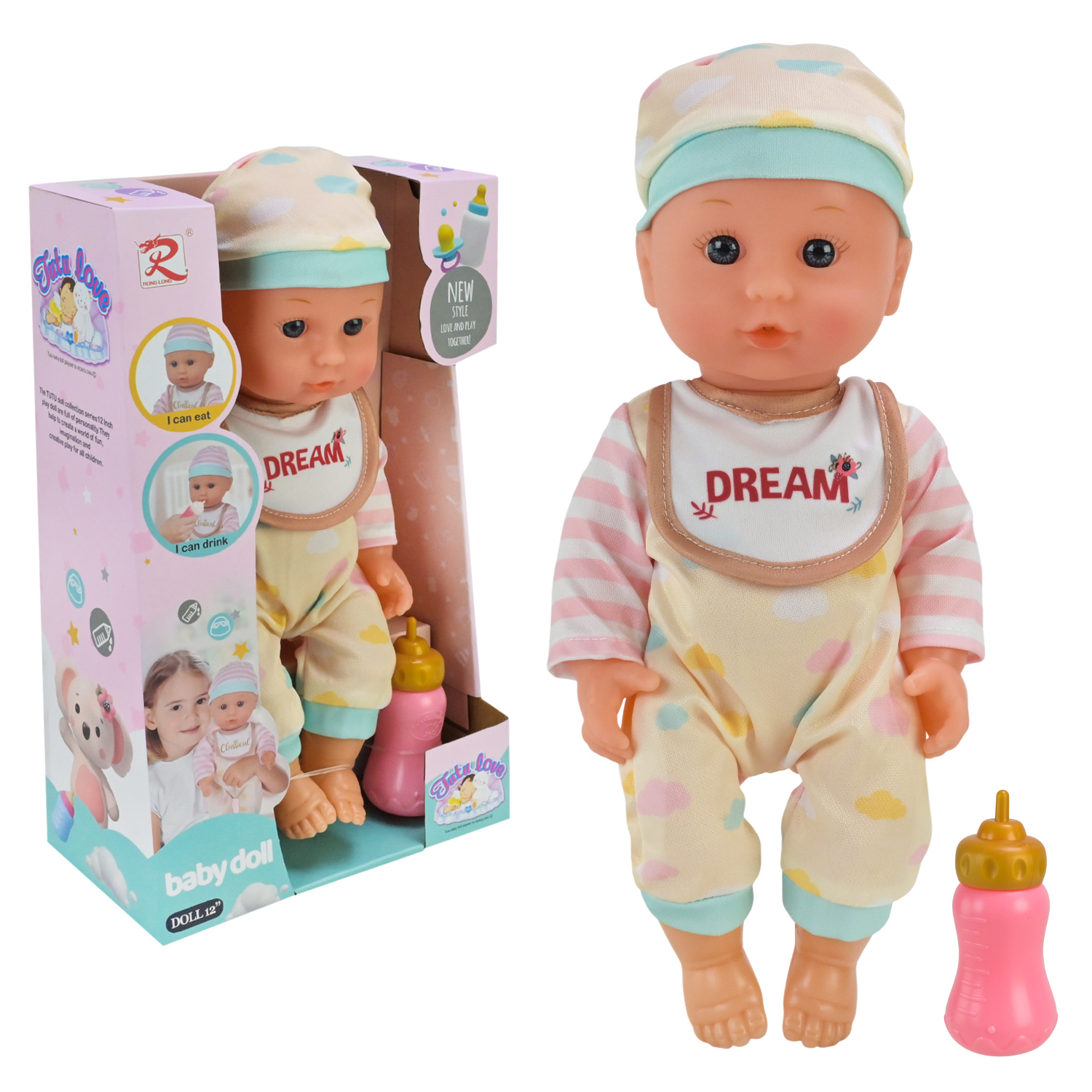 Пупс арт. PL525-118 (36шт/2)  батар. пье, аксес короб. 30 см