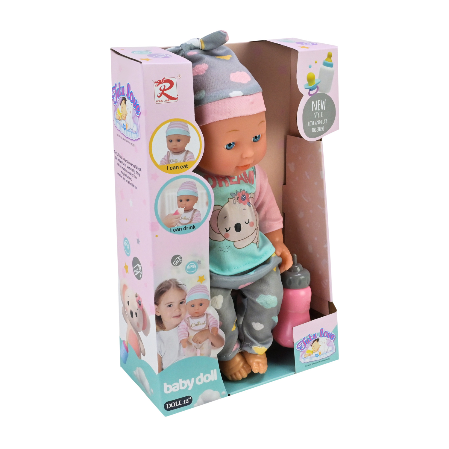 Пупс арт. PL525-119 (36шт/2) батар. пье, аксес короб. 30 см