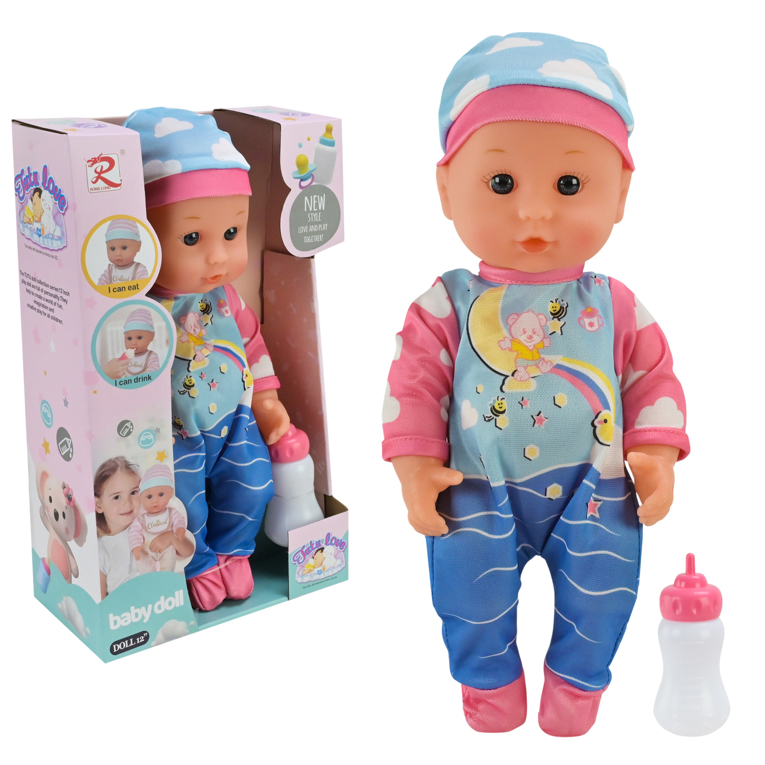 Пупс арт. PL525-120 (36шт/2)  батар. пье, аксес короб. 30 см