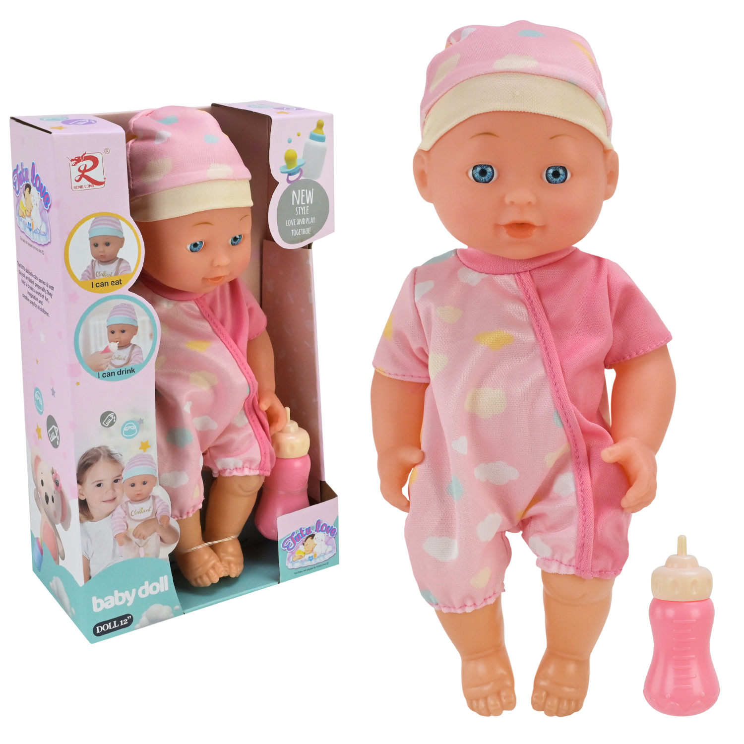 Пупс арт. PL525-121 (36шт/2)  батар. пье, аксес короб. 30 см