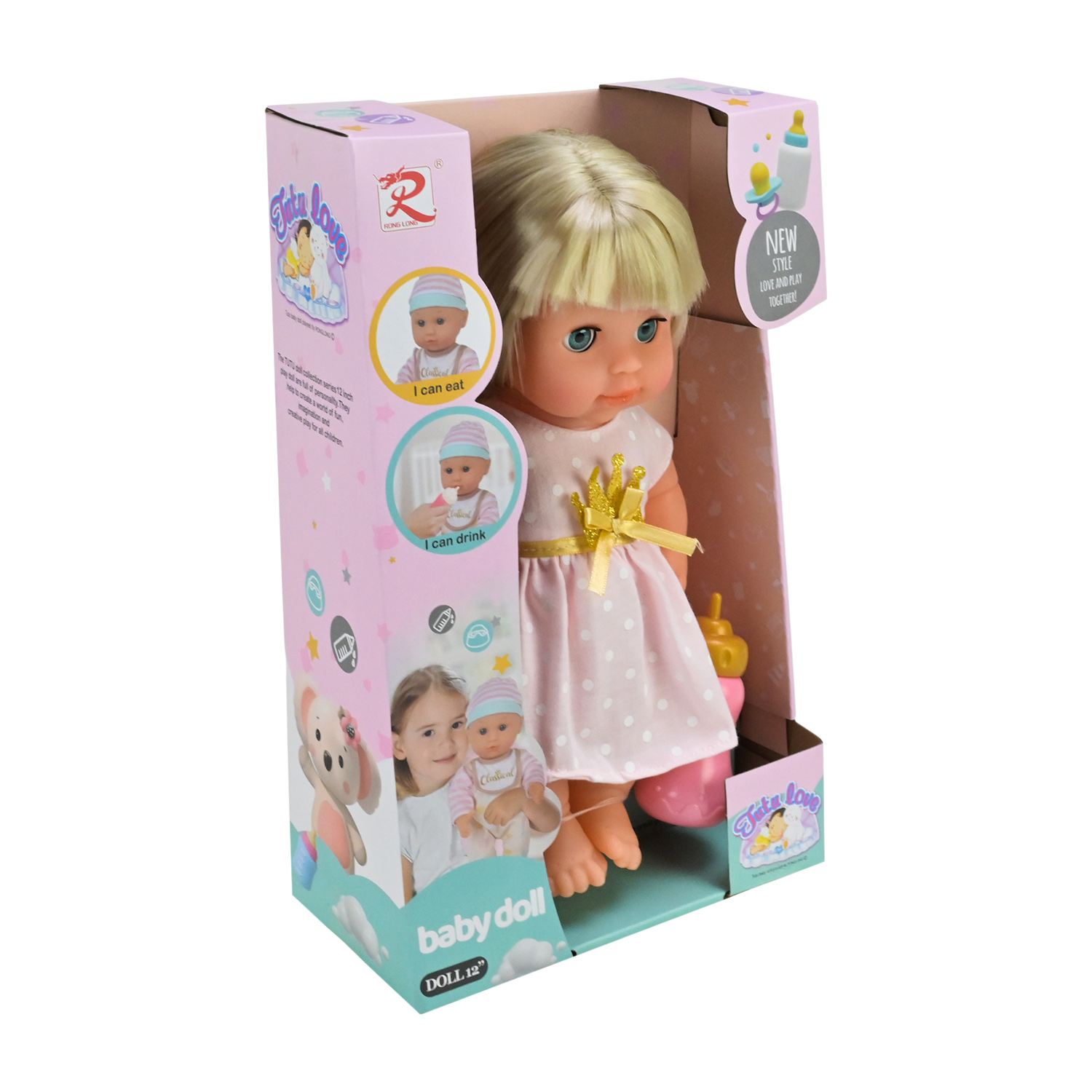 Пупс арт. PL525-122 (36шт/2) батар. пье, аксес короб. 30 см