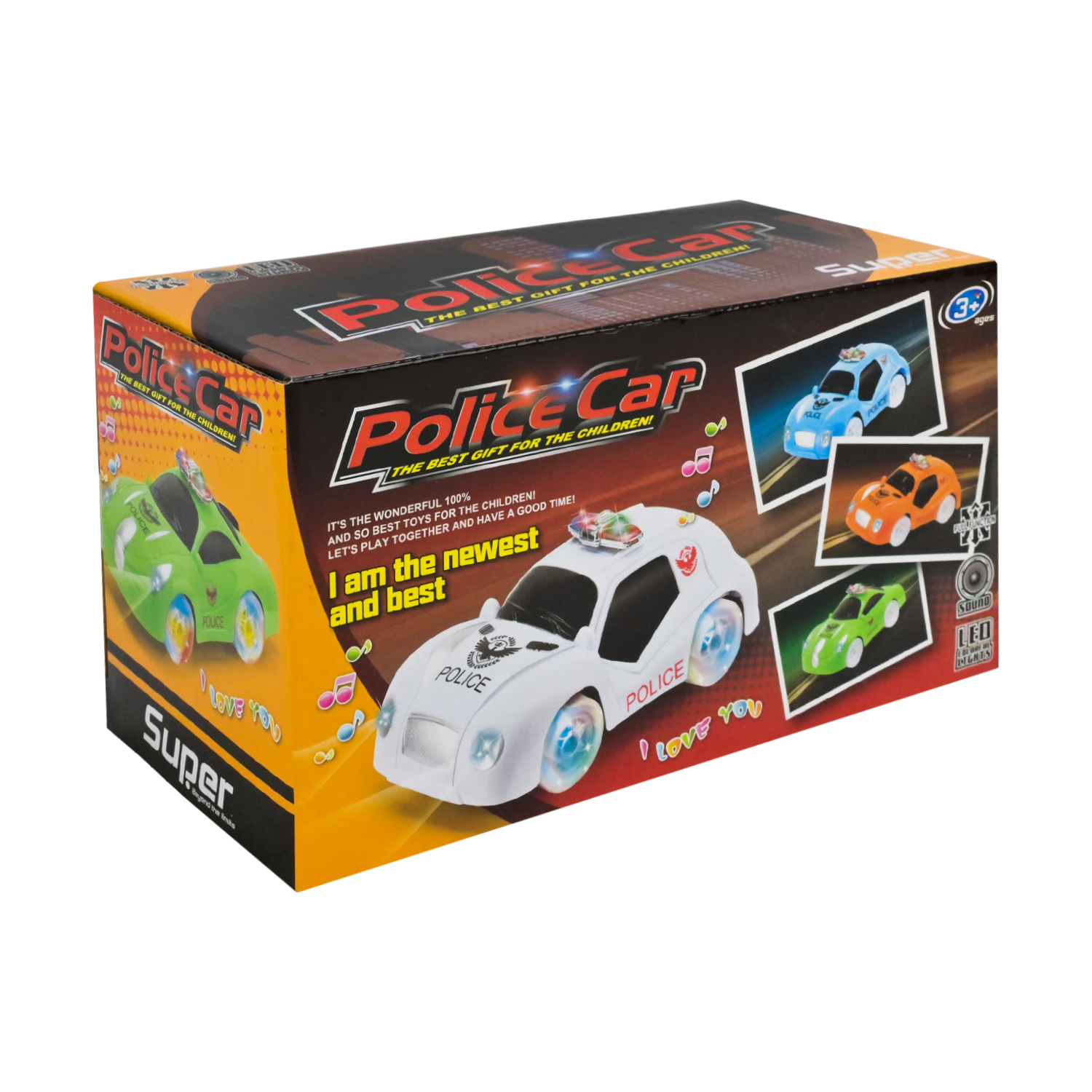 Машинка муз. арт. 8813-66 (252шт/2) 2 кольори мікс, звук, світло,рух, короб. 17*8*9,5см