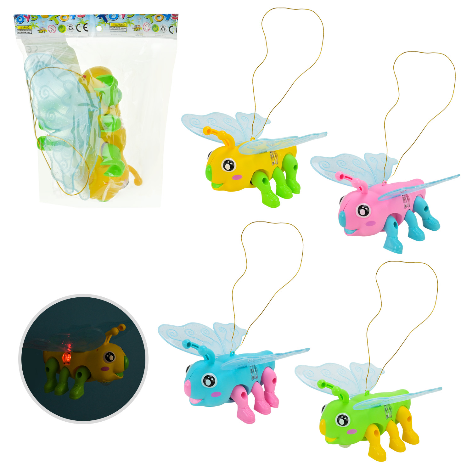 Тварина муз. арт. 776-15 (192шт/2) 4 кольори метелик, світ., звук, р-р 17*16,5*12 см, у пакеті 21*12*28см