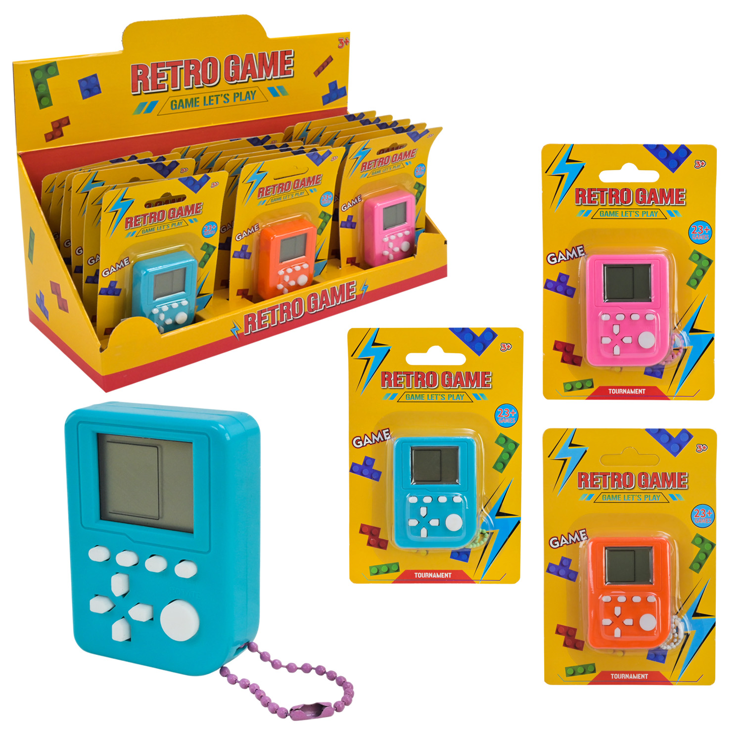 Електронна гра арт. G11 (72шт) 3 кольори, 4уп по 18 шт* бокс 33*14,5*13,5см планшетка 9*1,5*14см