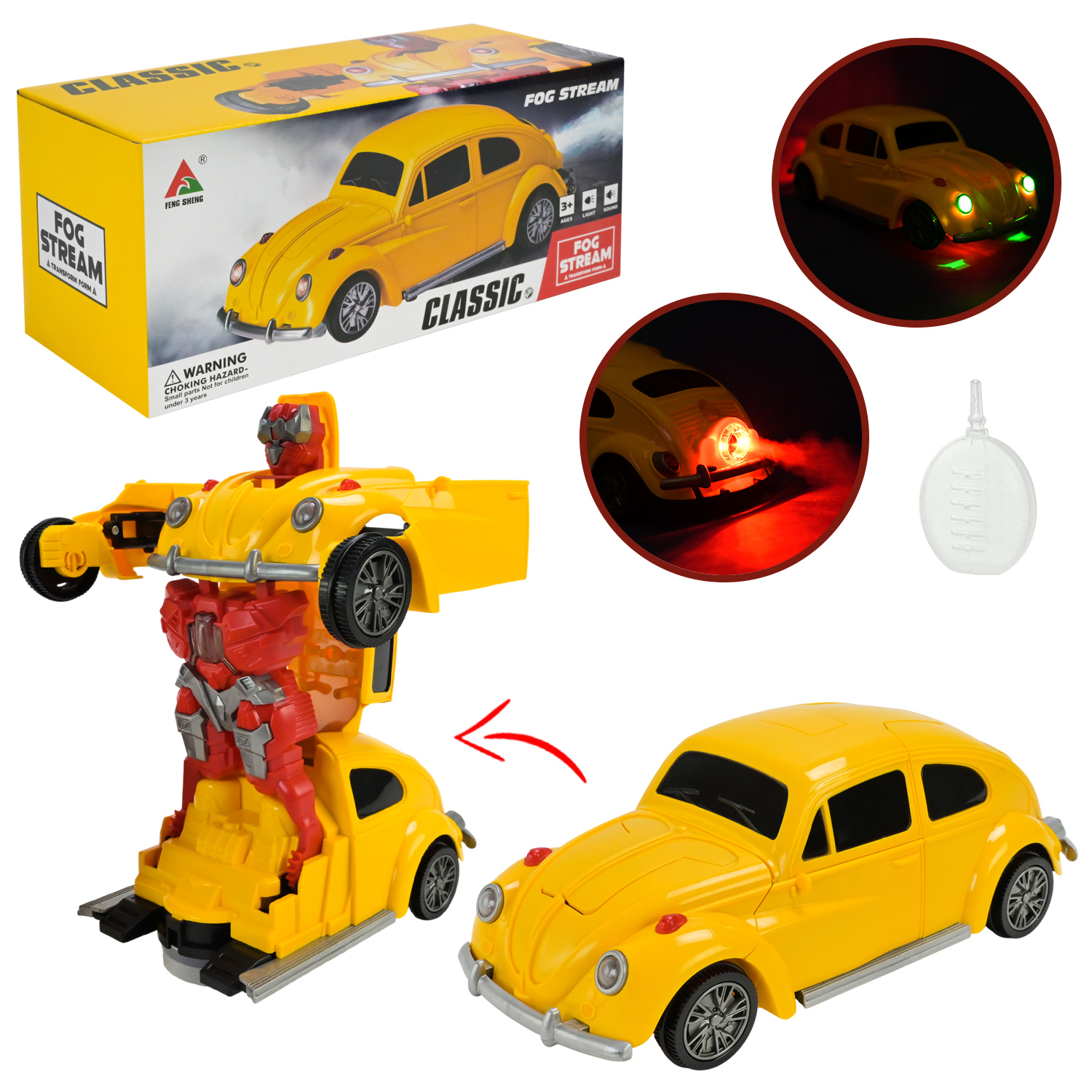 Робот арт. FW338-5 (72шт/2)  батар світло, звук, пар короб. 23,9*9,5*10см