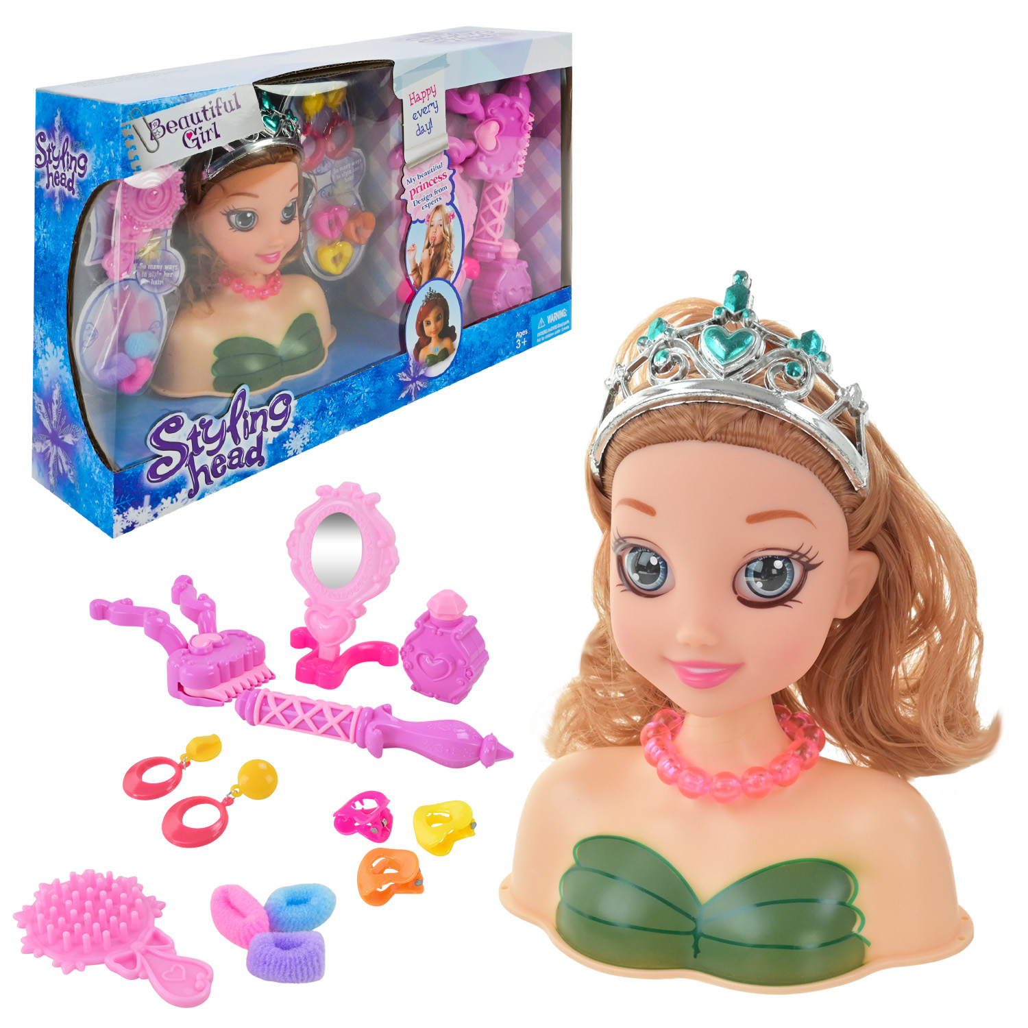 Голова для зачісок арт. B369-38 (48шт/2)   аксесуари для волосся у короб. 35*8,5*20 см