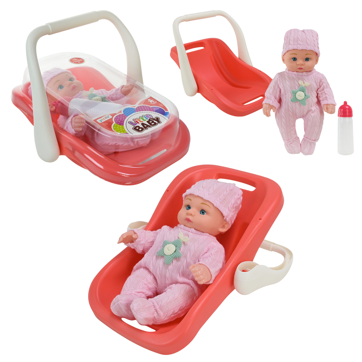 Пупс арт. Y347-105Y (64шт/2) розмовляє,плаче,сміється, переноска, пляшечка 18,5*11*29,5 см