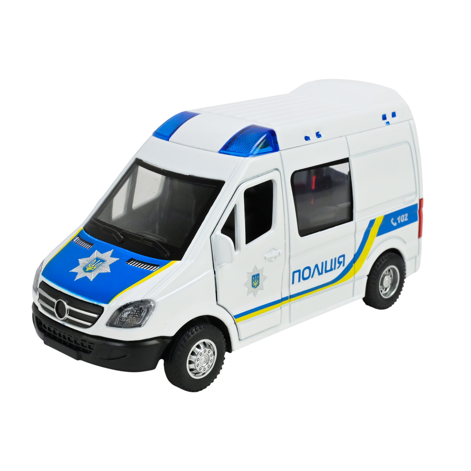 Машина мет. АВТОПРОМ арт. AP7542 (108шт/2) "Полицiя" батар.,світло,звук,у короб.17*14*6,5см