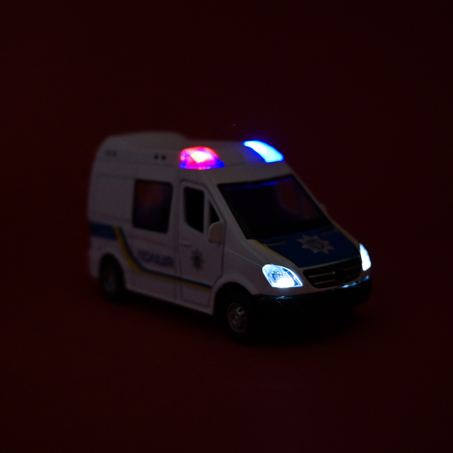 Машина мет. АВТОПРОМ арт. AP7542 (108шт/2) "Полицiя" батар.,світло,звук,у короб.17*14*6,5см