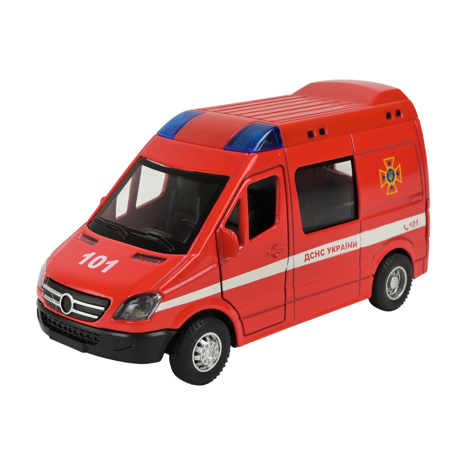 Машина мет. АВТОПРОМ арт. AP7545 (108шт/2) "Пожежна охорона" батар.,світло,звук,у короб.17*14*6,5см