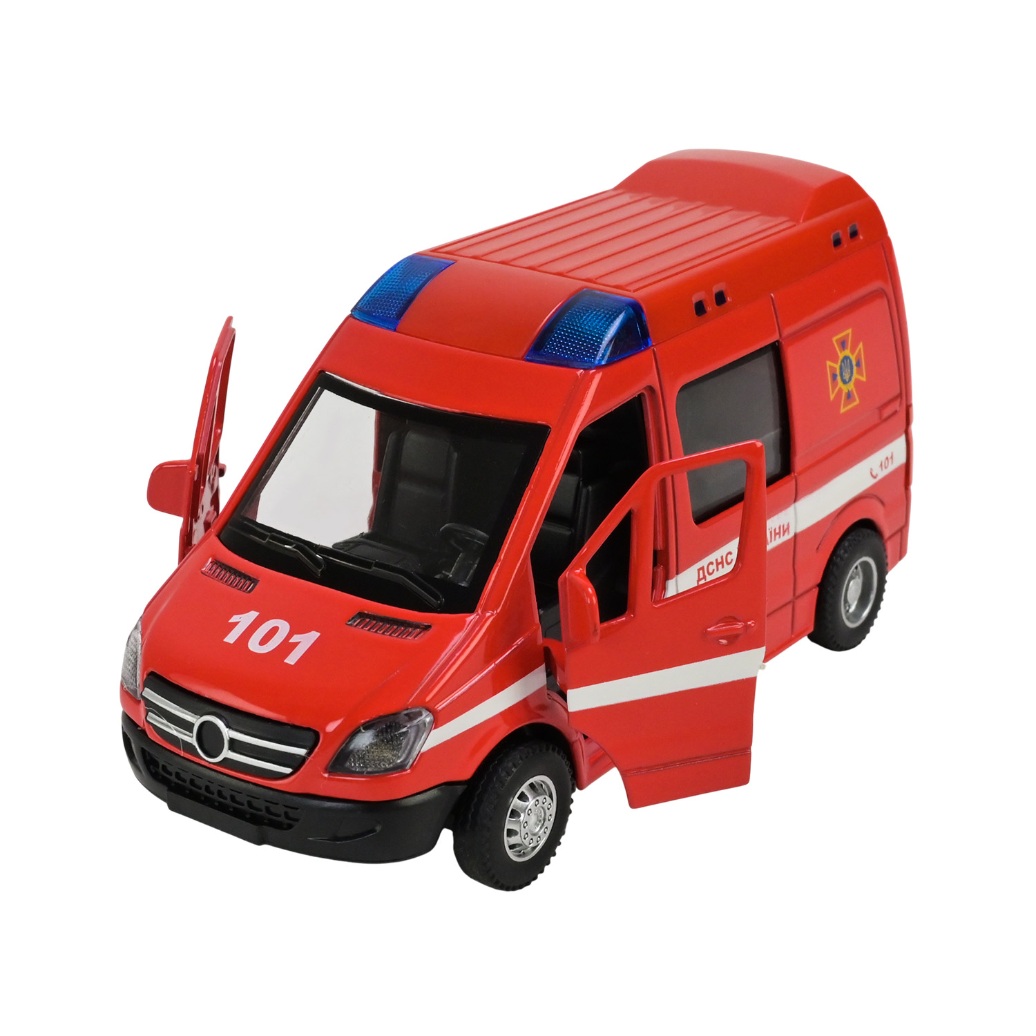 Машина мет. АВТОПРОМ арт. AP7545 (108шт/2) "Пожежна охорона" батар.,світло,звук,у короб.17*14*6,5см