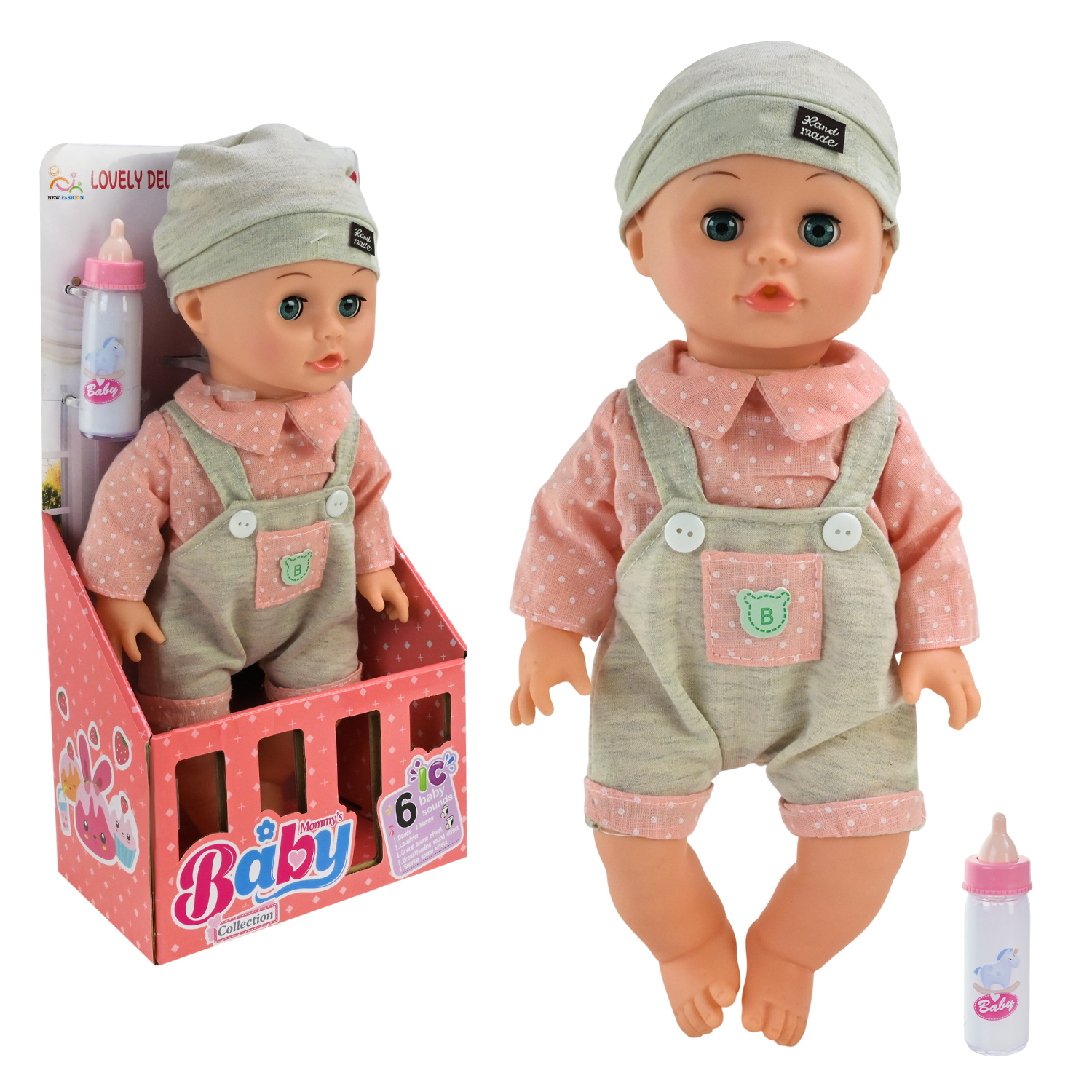 Лялька функціональна арт. 149C (36шт/2) батар. входять у комплект, повторює слова,мама, сміх, рух короб. 34*10*17