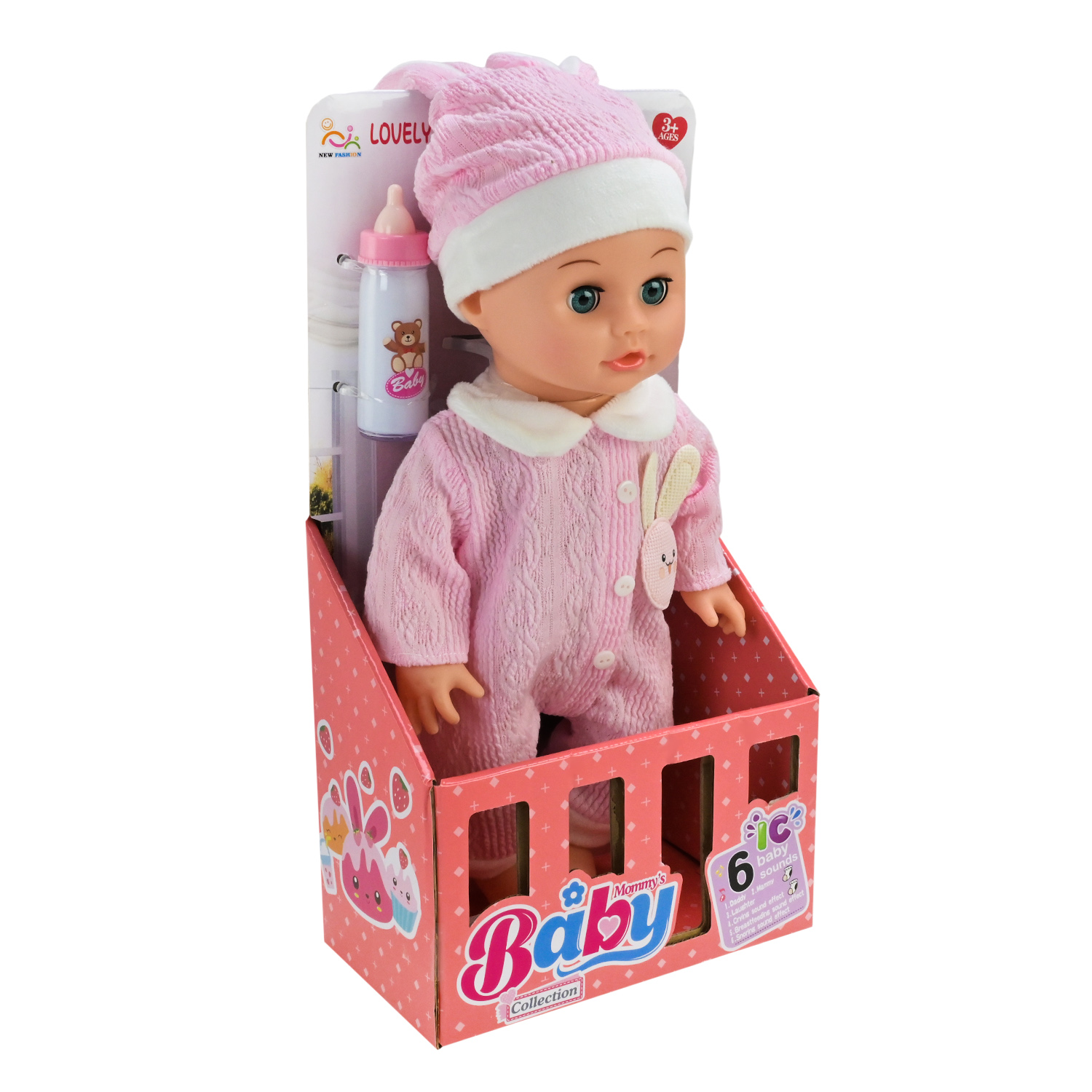 Лялька функціональна арт. 149D (36шт/2) батар. входять у комплект, повторює слова,мама, сміх, рух короб. 34*10*17