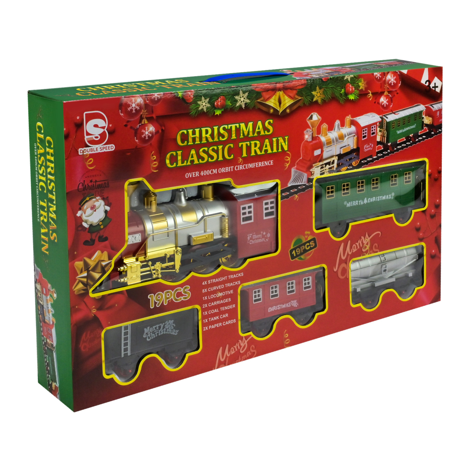 Залізна дорога арт. 625-107 (12шт) батар. 19елементів,Merry Cristmas короб. 53,5*32*8см