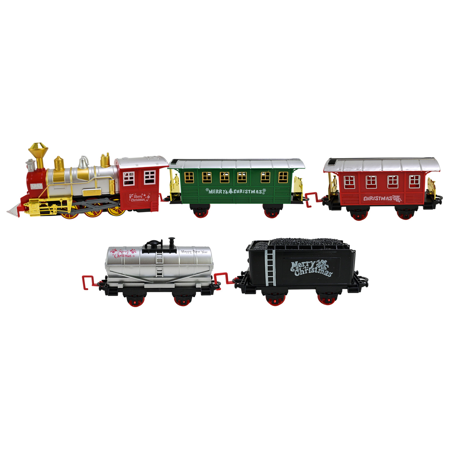 Залізна дорога арт. 625-107 (12шт) батар. 19елементів,Merry Cristmas короб. 53,5*32*8см