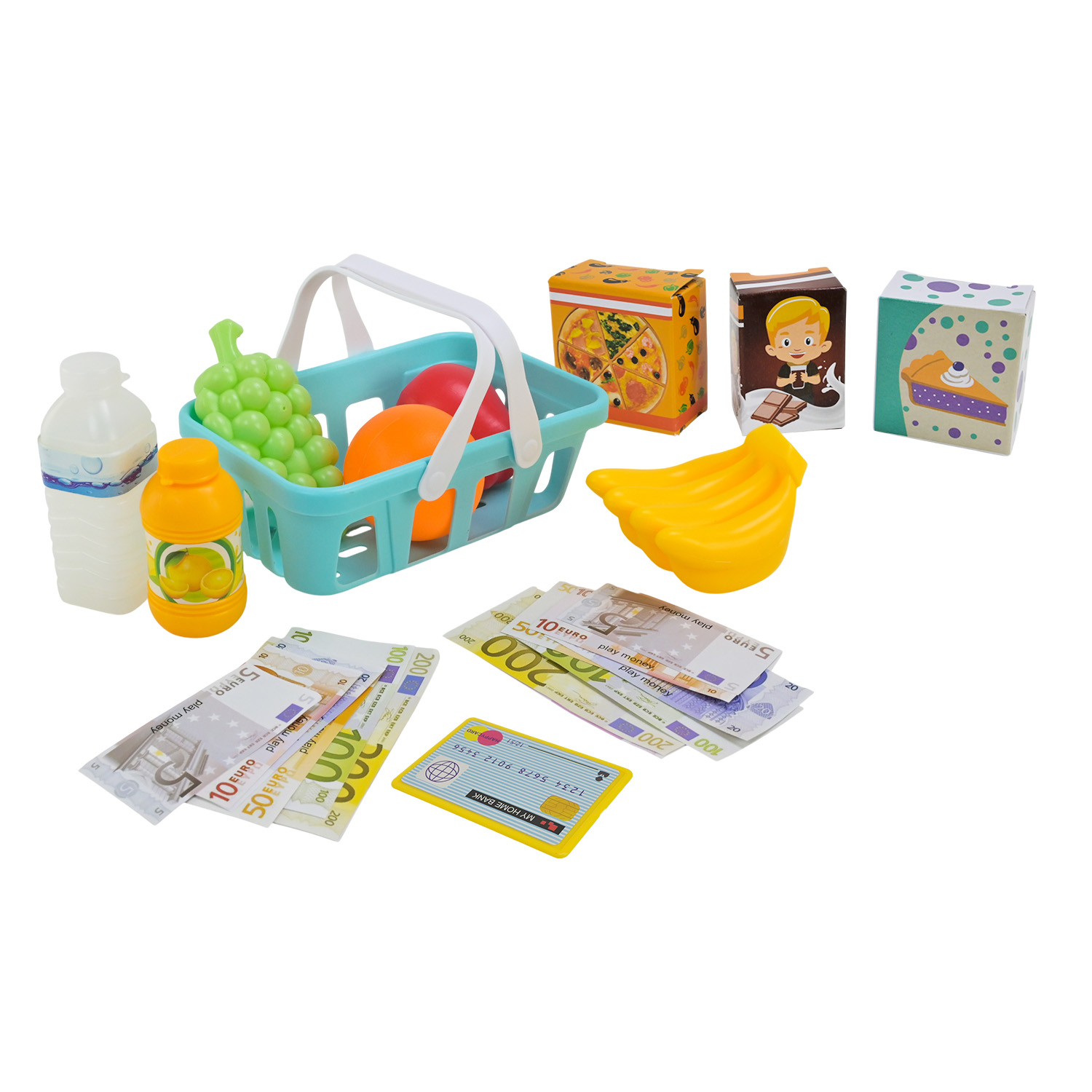 Каса арт. 3285B (24шт) батар, світло, звук, сканер, кошик з продуктами, гроші, банківська картка, короб. 29,7*18,6*20,5 см